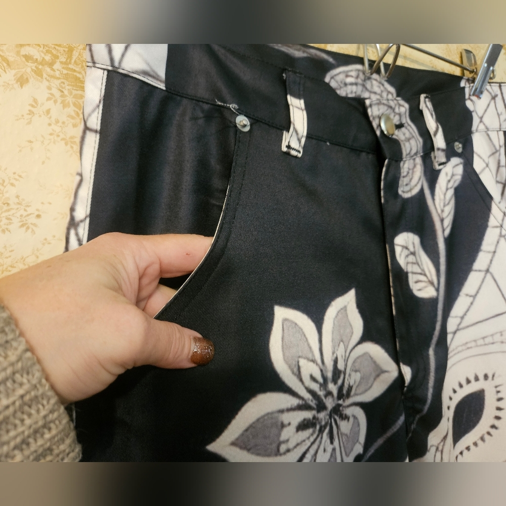 NWOT Black&white Pants(See Measurements!) - Picture 4 of 12